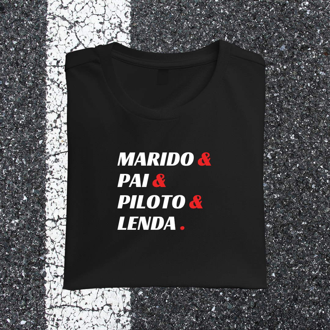 Camiseta MARIDO & PAI & PILOTO & LENDA